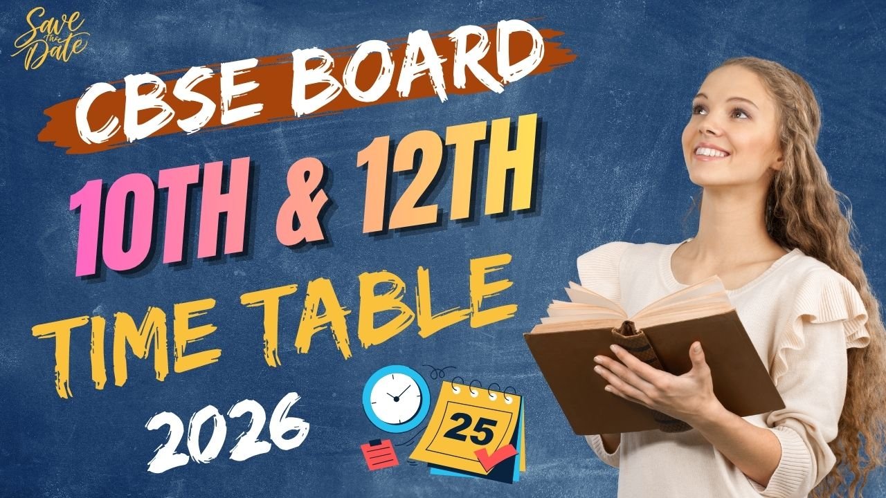 CBSE Board Class 10th and 12th Time Table 2026